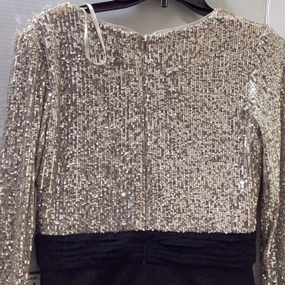 Sequined Chiffon Gown - Picture 6 of 12